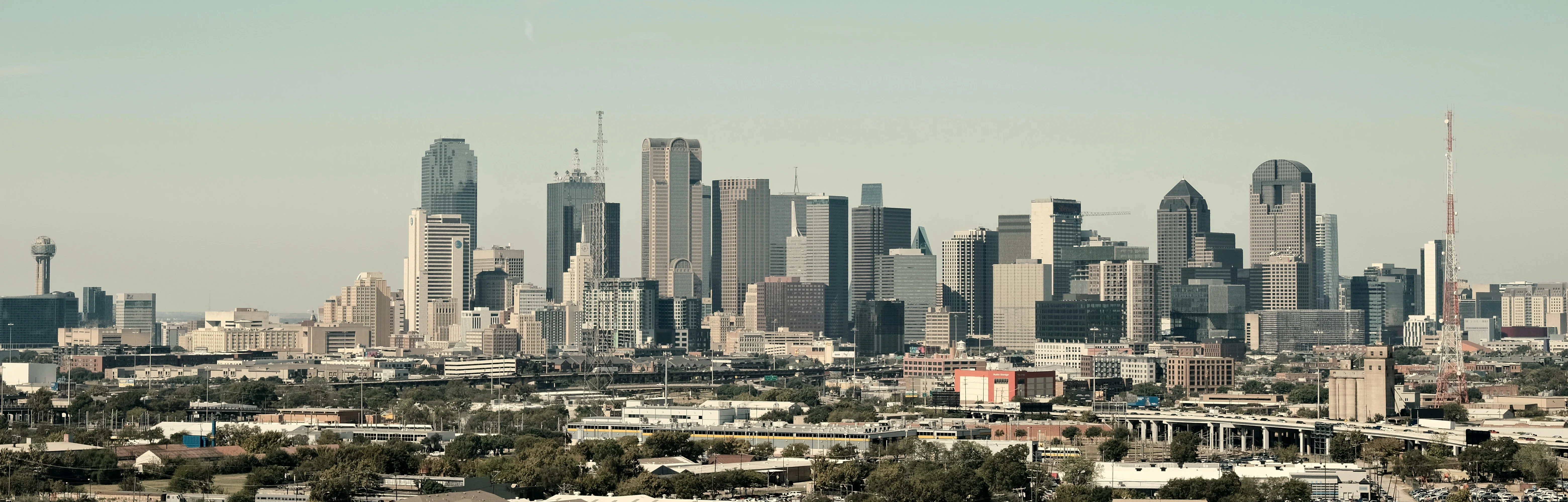 Downtown Houston skyline at dusk